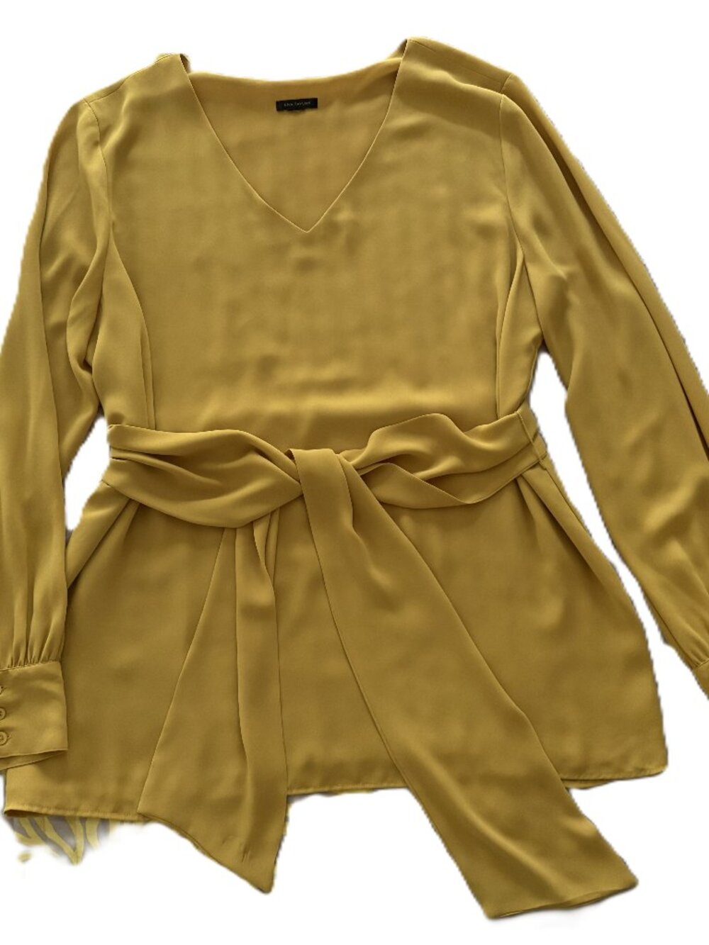 Ann Taylor chartreuse tunic, size L